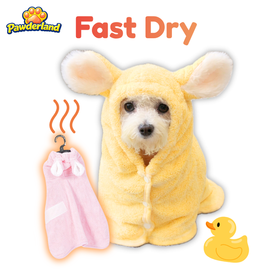 Quick-Dry Pet Bathrobe | Super Absorbent Dog & Cat Towel